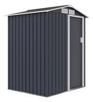 Casa Container De Aco Armario Jardim Exterior 130x150x186cm Chumbo