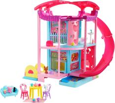 Casa da Barbie c/ Slide e Piscina, Elevador, Pet e Acessórios - Presente p/ Crianças 3-7 anos