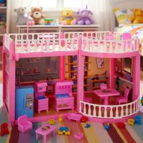 Casa Da Barbie Villa Series 40cm Com Boneca e Acessórios Casa Da Barbie Villa Series 40cm Com Boneca e Acessórios