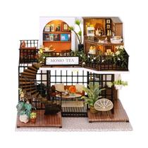 Casa de Boneca 3D de Madeira - Kit de Quebra-Cabeça para Montar