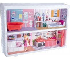 Casa De Boneca Com Bonequinha Little House Completa