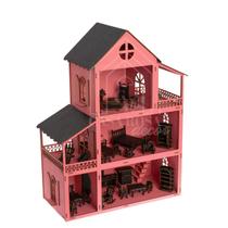 Casa de boneca, com kit de moveis mdf