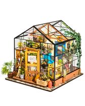 Casa de Boneca em Miniatura RoWood Cathy's Flower House - Kit com Móveis