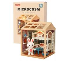 Casa de Boneca Miniatura DIY com Luz LED Microcosm Mini House MZJY Modelo à Escolha Casa de Boneca Miniatura DIY com Luz LED Microcosm Mini House MZJY Modelo à Escolha