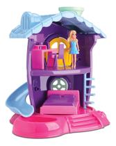 Casa De Boneca Quarto Casinha Com Escorregador E Boneca - SAMBA TOYS