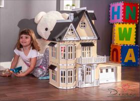 Casa de Bonecas Compatível com Lol e Polly Garagem mod. Anne Crem - Darama