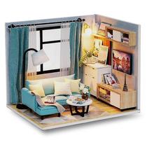 Casa de bonecas Cutebee Doll House em miniatura com casa de