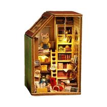 Casa De Bonecas De Madeira Para Adultos Com Móveis E Luz, Modelo De Quebra-Cabeça Miniatura 3D Para