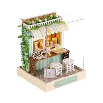 Casa De Bonecas Miniatura DIY Em Madeira, Quebra-Cabeça 3D Com Móveis E Kits De Iluminação,