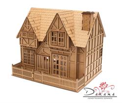 Casa de bonecas para mini bonecas compatível com lol e polly modelo bia natural - darama