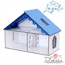 Casa de bonecas para mini bonecas compatível com lol e polly modelo lily lazuli - darama