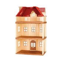 Casa de Bonecas Tripla de Madeira - Brinquedo para Meninas - Vila da Floresta Encantada