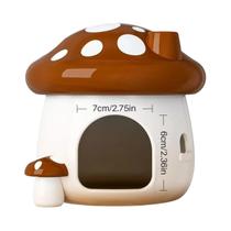 Casa De Cerâmica Em Forma De Cogumelo Para Hamster, Esconderijo Para Gerbil Anão, Rato E Urso