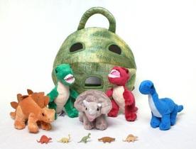 Casa de dinossauro de pelúcia com 5 bichos de pelúcia e dinossauro Unipak Casa de dinossauro de pelúcia com 5 bichos de pelúcia e dinossauro Unipak