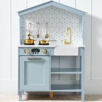 Casa de fazenda Play Kitchen Best Choice Products com armazenamento de brinquedos