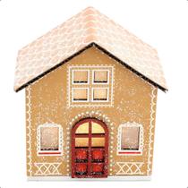 Casa de Gengibre com Glitter LED para Decoração de Natal 9cm