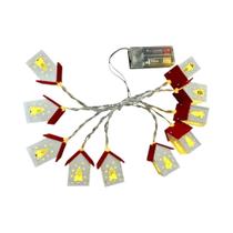 Casa De Madeira De Natal Com Luzes LED, Guirlanda De Árvore De Natal, Lâmpada De Fadas, Decoração Casa De Madeira De Natal Com Luzes LED, Guirlanda De Árvore De Natal, Lâmpada De Fadas, Decoração