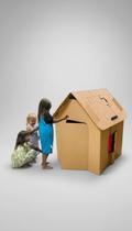 Casa de Papelão Infantil para Pintar e Desenhar Casa de Papelão Infantil para Pintar e Desenhar