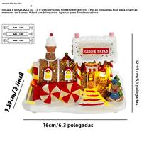 Casa De Trem De Gengibre, Decoração De Vila Natalina, Figurinha Iluminada Para Exibição Em Feriados Casa De Trem De Gengibre, Decoração De Vila Natalina, Figurinha Iluminada Para Exibição Em Feriados