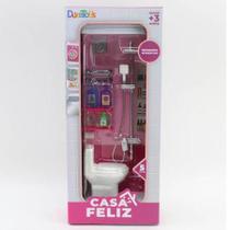 Casa Feliz Banheiro Brinquedo Casinha Menina Criança DTE0381 Casa Feliz Banheiro Brinquedo Casinha Menina Criança DTE0381