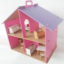 Casa flex colorida com moveis