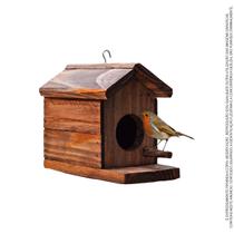 Casa madeira ninho de passarinho (ef)