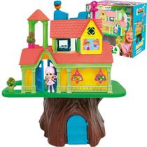 Casa na Floresta com 2 Bonecas Mais 20 Acessórios Lançamento Xplast Home Play