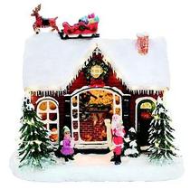 Casa natalina crianca e noel - cenarios som e mov.