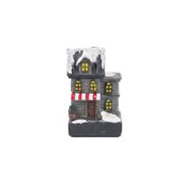 Casa Natalina Decorativa com LED 7cm Vila de Natal Iluminada Resina Miniatura