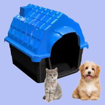 Casa para cães e gatos chrispet chamine n 1 azul