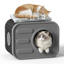 Casa para Gatos DRATO com Design de Câmera, Resistente à Água, em Resina, para Uso Interno