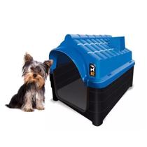 Casa Pet Casinha de Cachorros Pequeno Gatos Azul Oferta