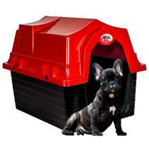 Casa Pet N3 Casinha Cães Cachorros Gatos De Plástico Vermelha - Jel Plast