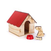 Casa Pet Para Montar Em Madeira Brinquedo Educativo
