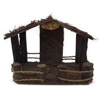 Casa Rústica Presépio Madeira 30 cm