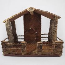 Casa Rústica Presépio Madeira 50 cm Casa Rústica Presépio Madeira 50 cm