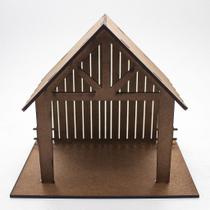 Casa Rústica Presépio MDF 15 cm