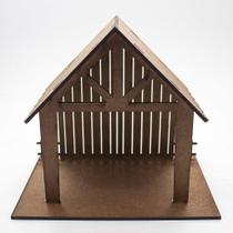 Casa Rústica Presépio MDF 15 cm - Casa de Madeira Artesanal Casa Rústica Presépio MDF 15 cm - Casa de Madeira Artesanal