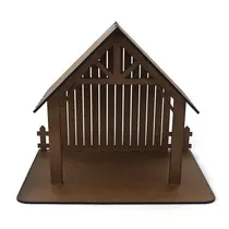 Casa Rústica Presépio MDF 20 cm Casa Rústica Presépio MDF 20 cm
