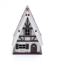 Casa Suculenta Holand S/Var Branco e Tabaco 9,5x7,5x11,5 Cm