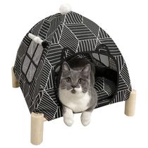 Casa Tienda para Gatos Nockovi 2 en 1 Elevada, Portátil para Interior y Exterior