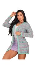 Casaco Aberto Feminino Tricot Pingo D Lâ