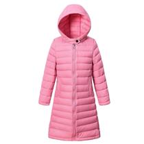Casaco acolchoado de inverno para meninas de 6 a 7 anos rosa