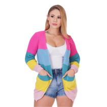 Casaco Barbie Blusa Tricô Cardigan Tricô Moda Blogueirinha