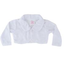 Casaco Bebê Flores Corações Branco