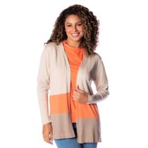 Casaco Biamar tricolor Bege Claro