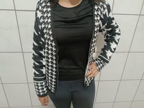 Casaco Bicolor sem botão Feminino Tricot Amorelie