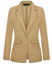 Casaco blazer MINTLIMIT feminino cáqui Business Formal Casaco blazer MINTLIMIT feminino cáqui Business Formal