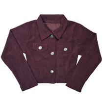 Casaco Blazer Veludo Infantil Menina Cotelê