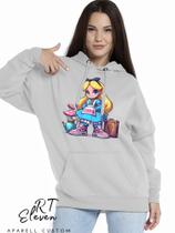 Casaco Blusa Moletom Masculino e Feminino Canguru Estampa Alice Com Bolso e Capuz Inverno Frio Rt08